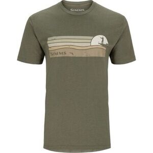 Simms Fishing Products Men’s Large Olive T-Shirt Outdoors 0011